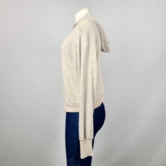 Poof Cotton Blend Cream Hoodie Sweater Size M - Picture 4 of 10